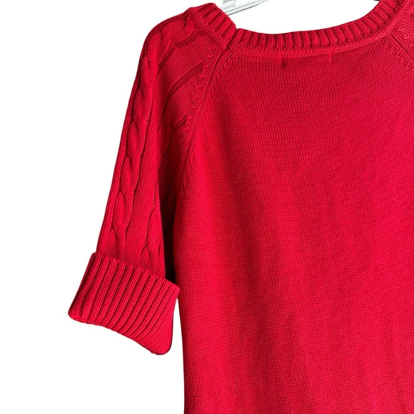 Red sweater dress by Jessica Howard size medium midi below the knee - Picture 7 of 12